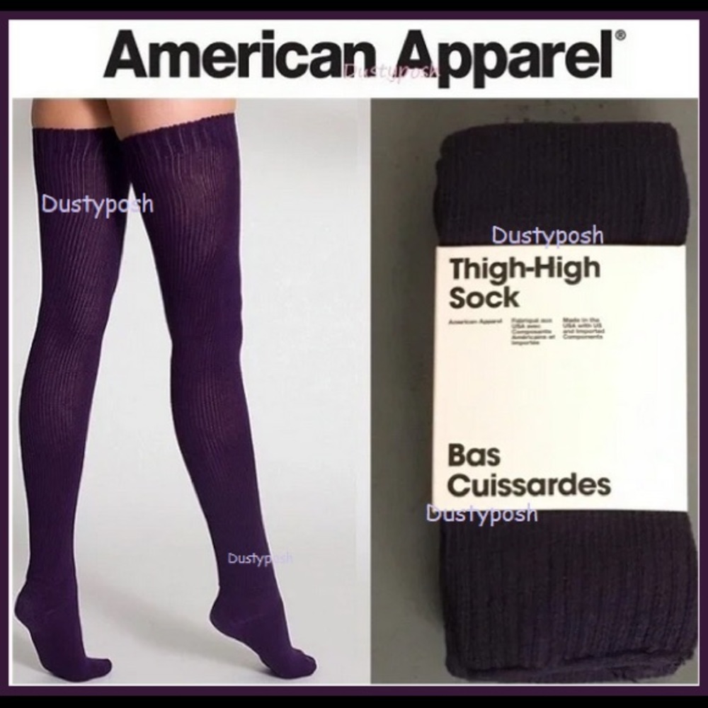 American Apparel Thigh High Socks Over The Knee Rare Discontinued Y2K Classic